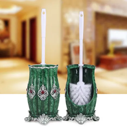 Bathroom Cleaning Brush Holder with stand Set Accessories Resin stainless steel toilet brush kit wc decoration | Обустройство дома