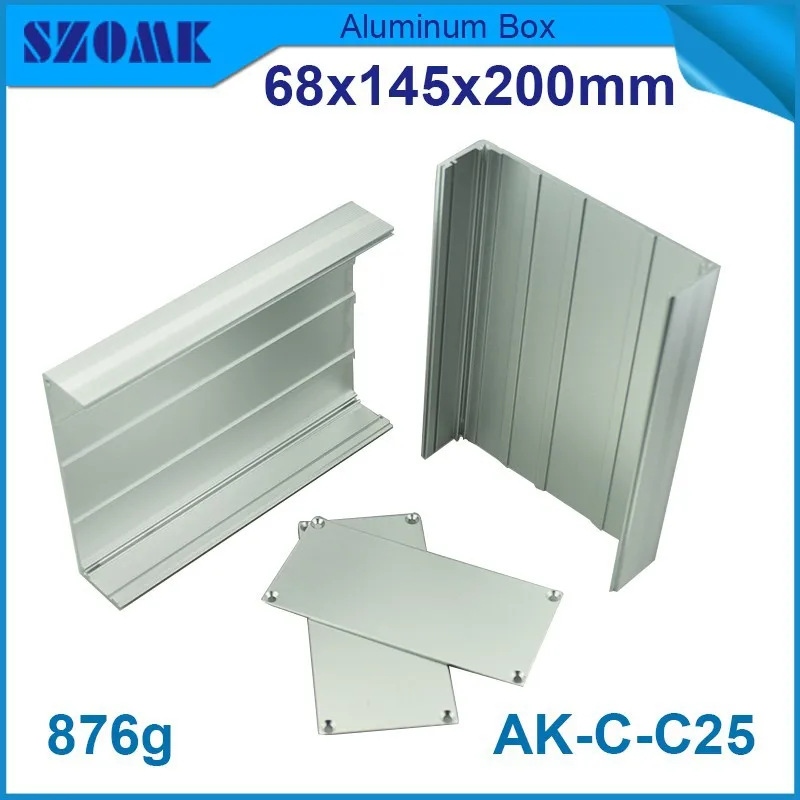 

10 pcs/lot body aluminum electronic circuit box 68(H)x145(W)x200(H)mm which in silver color high quality and good looking box