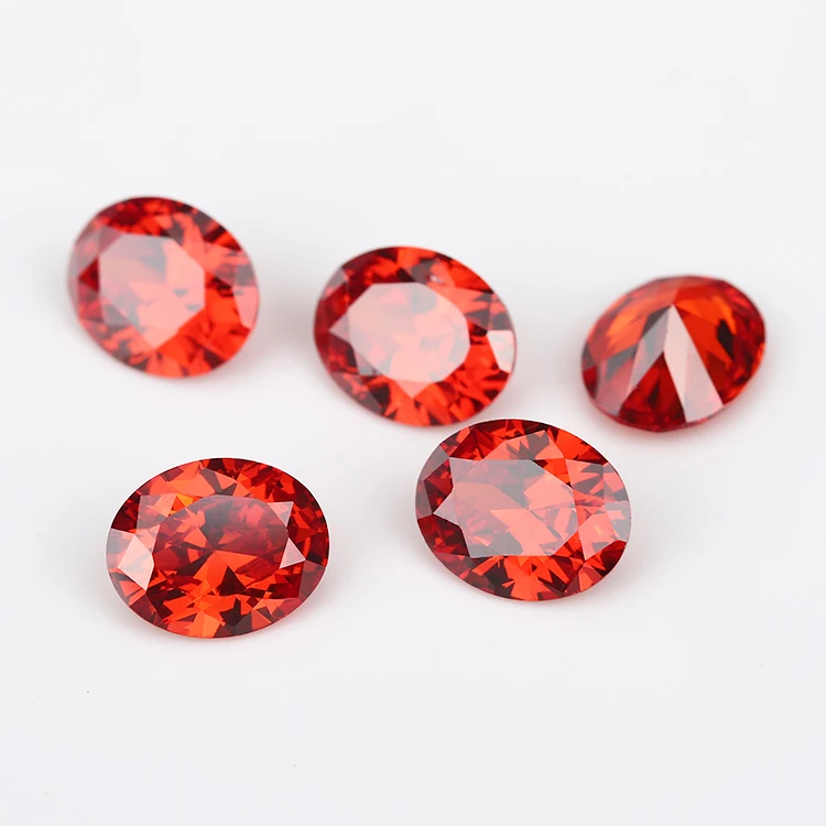 

Size 2x3~13x18mm Oval Shape Orange Color 5A CZ Stone Synthetic Gems Cubic Zirconia For Jewelry