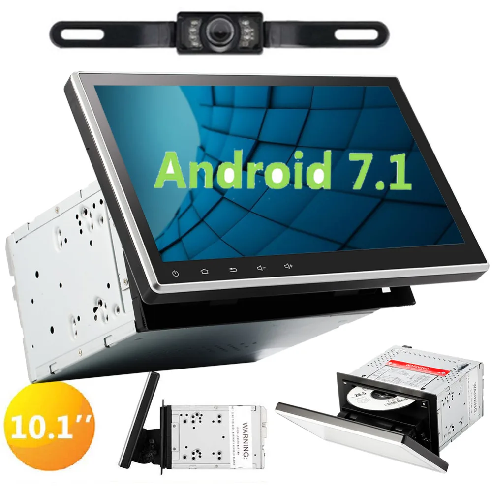 EinCar 10 1 'сенсорный экран Android 7 двойной 2 din автомобильное радио универсальное