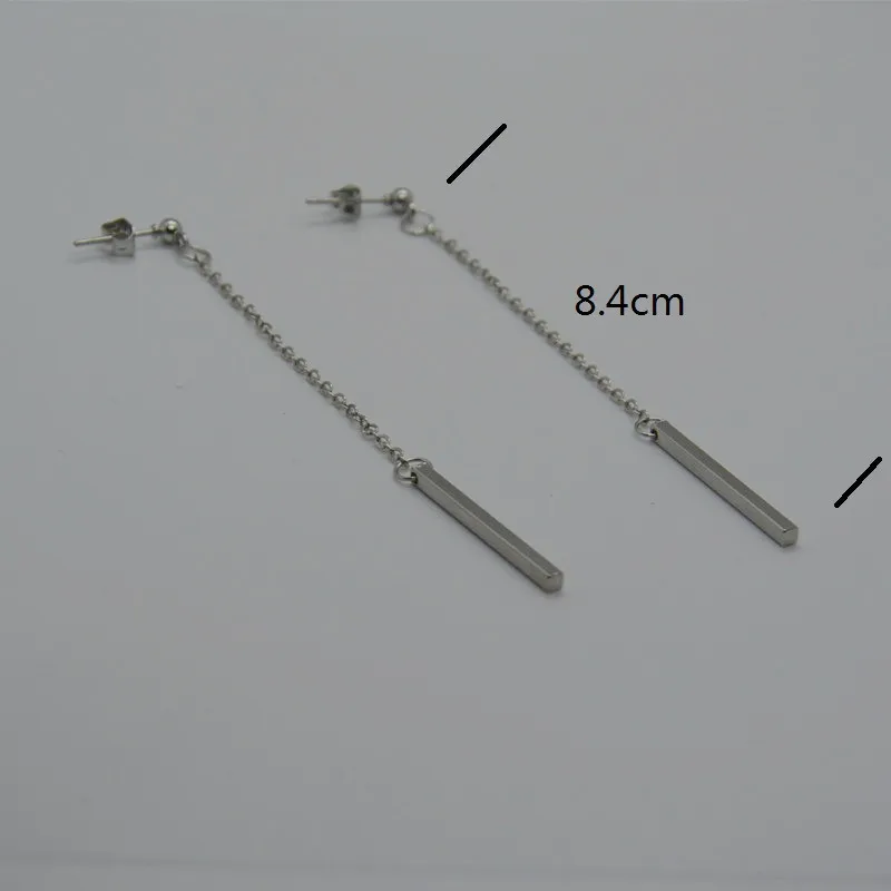 Новые модные серьги-подвески с длинной цепочкой серебристого цвета для женщин