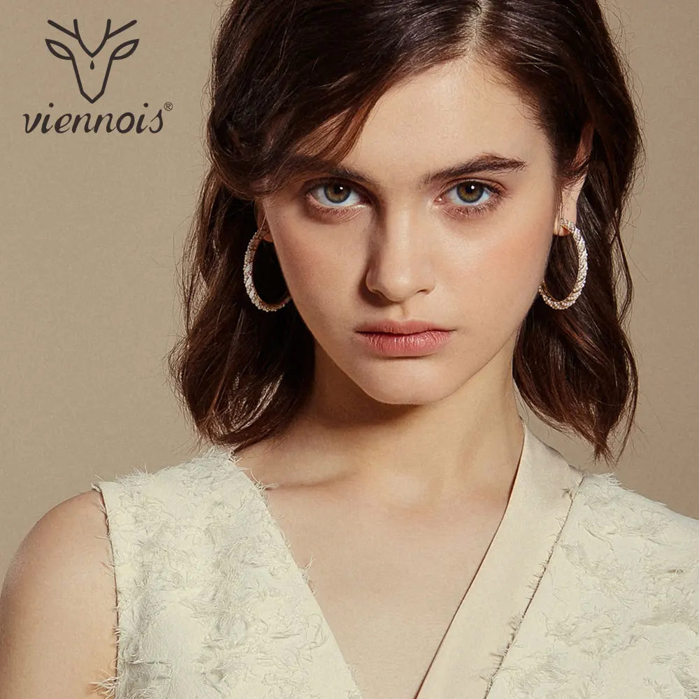 Viennois легкие золотистые серьги-кольца для женщин круглый искусственный жемчуг