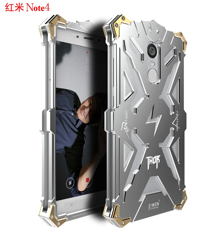 Алюминиевый армированный чехол Тор для Xiaomi Redmi Note 4X 4 3 2 телефона с изображением