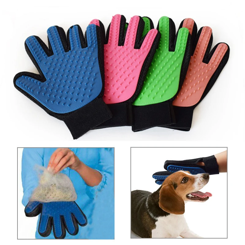 Перчатка щетка для вычесывания животных товары кошек расческа волос перчатка с