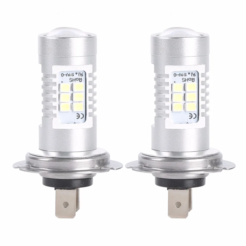 Светодиодная автомобисветильник лампа H7 21 Вт 12 В белая 6500K 2835 Smd светодиод s линзы