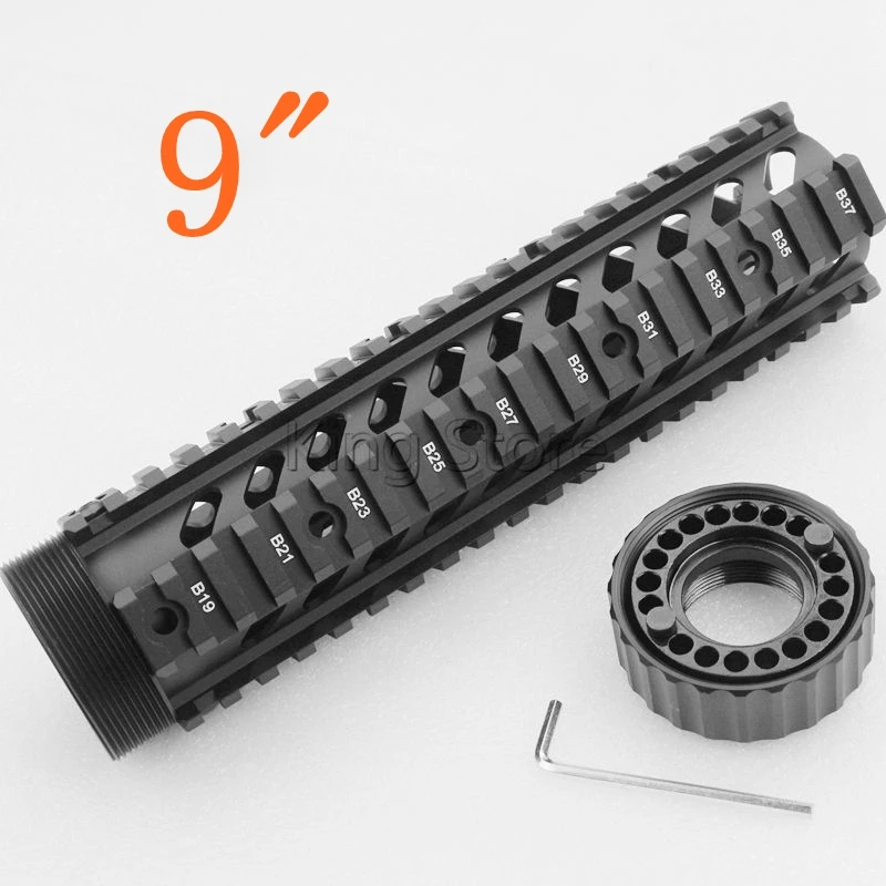 Пейнтбол страйкбол " 9" 1" M16 M4 AR-15 Quad Rail Handguard бесплатно поплавок принадлежности для охоты. 223/5,56 Пикатинни Quad Rail