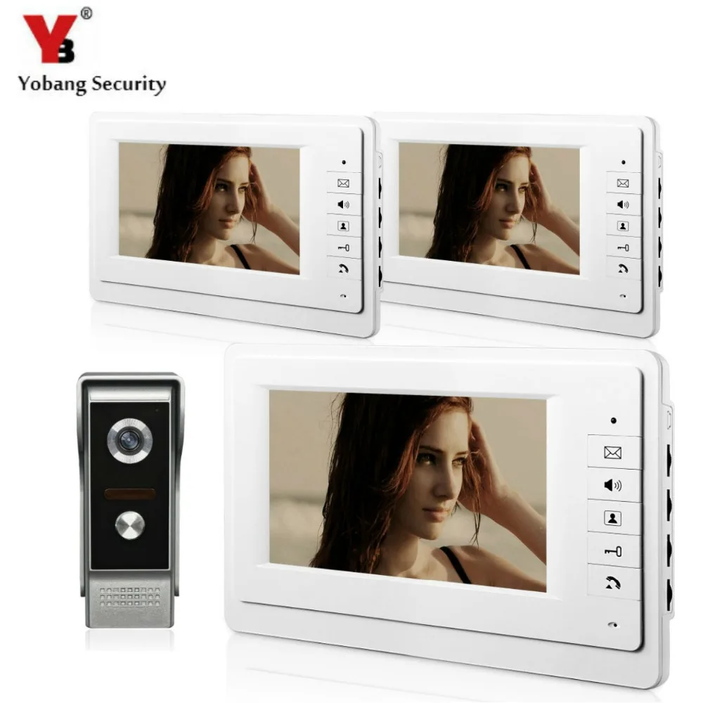 Домашний 7 дюймовый ЖК монитор громкая связь цветной видеодомофон дверной звонок