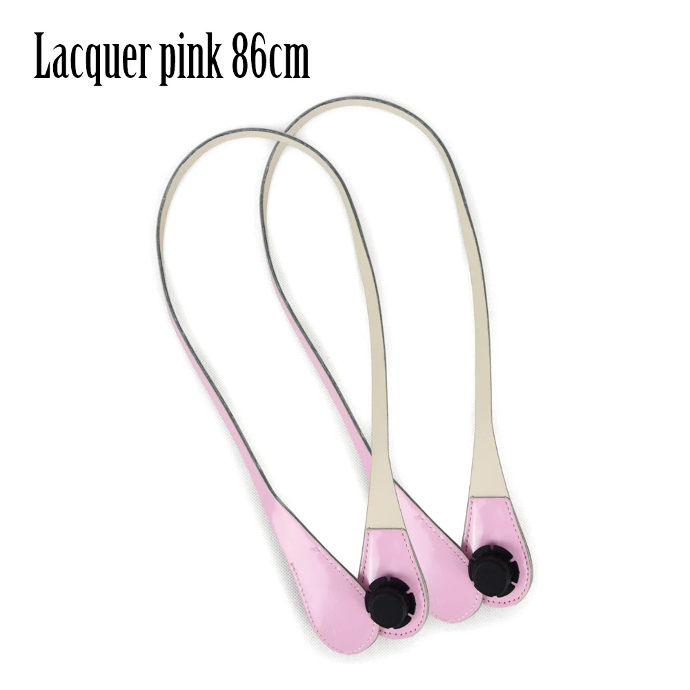 Lacquer pink TANQU новые длинные сверхтонкие Сменные каплевидные ручки из искусственной кожи для OBag для EVA O Bag Body - Цвет: Lacquer pink