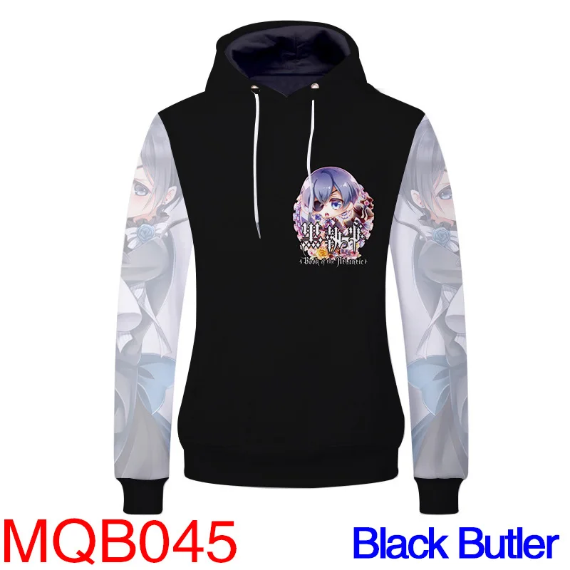 Бесплатная доставка Новый Аниме Манга Kuroshitsuji Черный дворецкий Толстовка Косплей