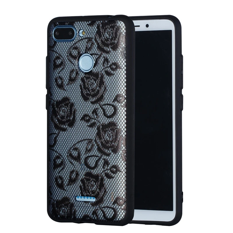 case for xiaomi redmi 6 6A girl 3D lace flower tpu silicone back cover redmi6 redmi6A xiomi |