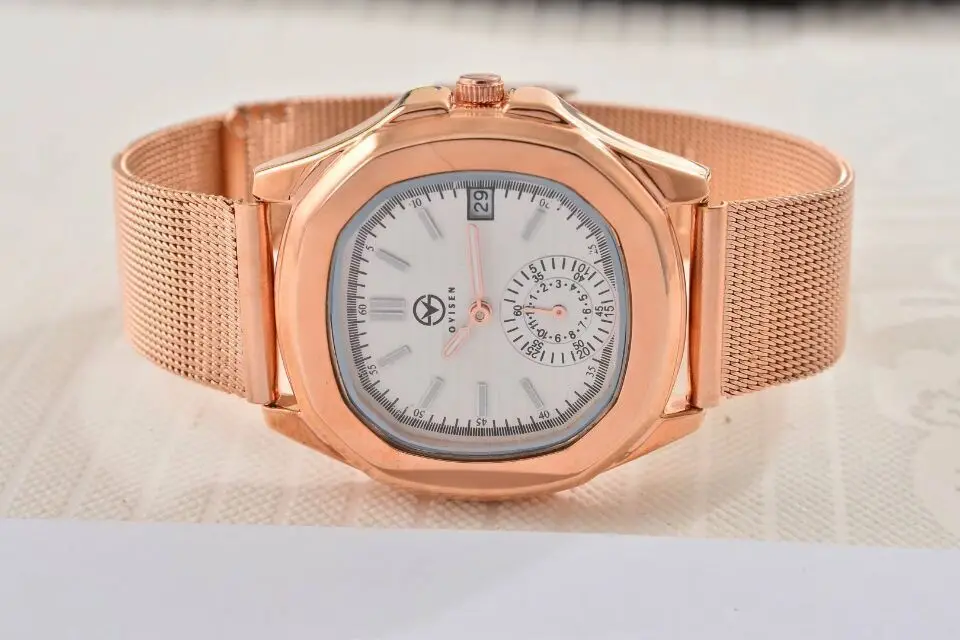 100% настоящая съемка розовое золото 30 м водонепроницаемые женские часы золотые