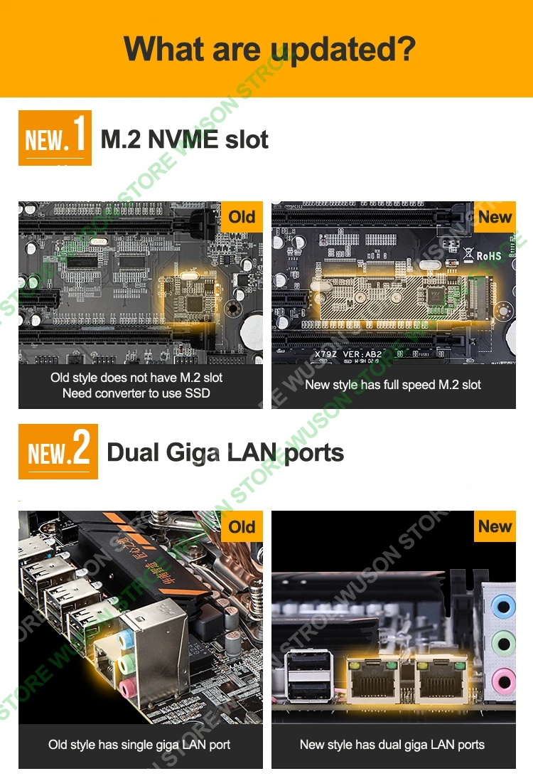 HUANANZHI dual X79 материнская плата с M.2 слотом двойной LAN порт скидка материнская плата с двойным процессором Xeon E5 2690 2,9 ГГц ram 64G(4*16G