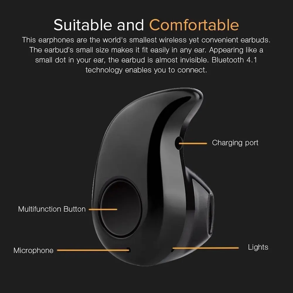 Бизнес наушники S530 Мини Портативная Беспроводная bluetooth гарнитура с вибрационным