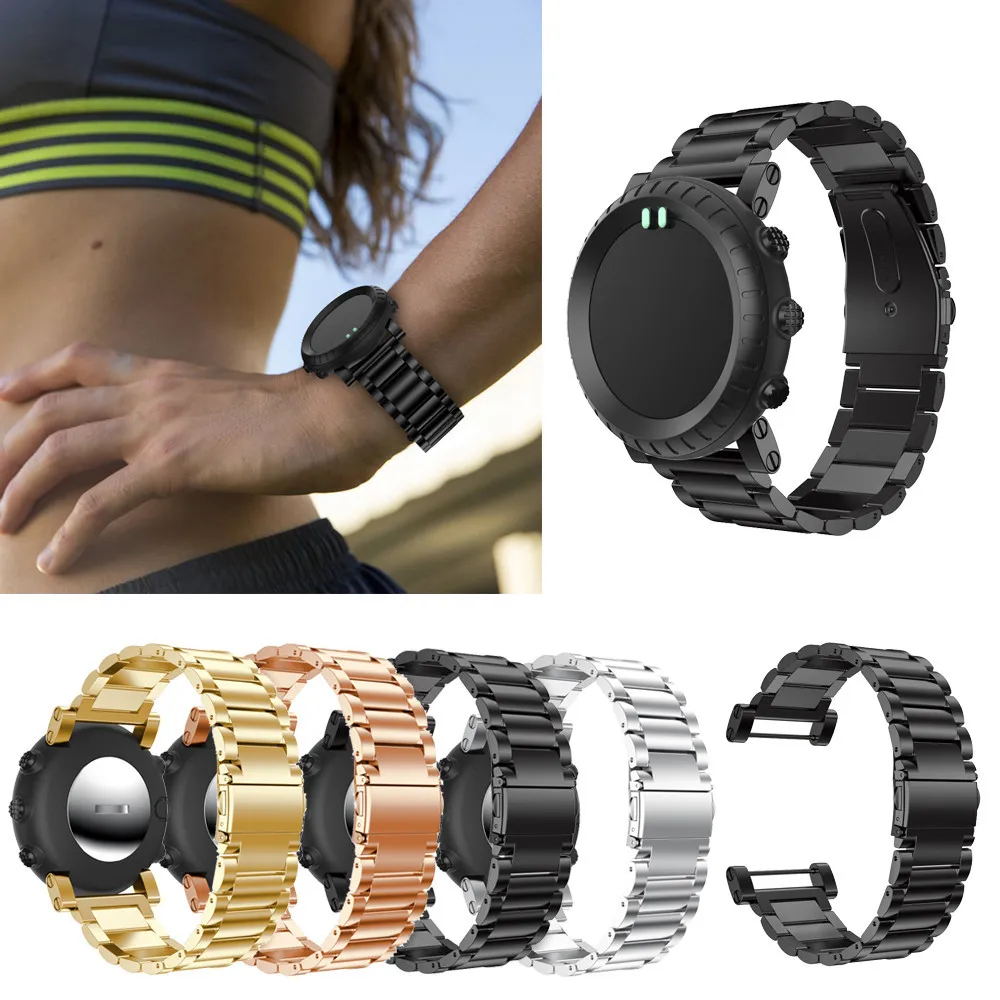 Ремешок для часов GEMIXI регулируемый браслет из нержавеющей стали Suunto Core 175
