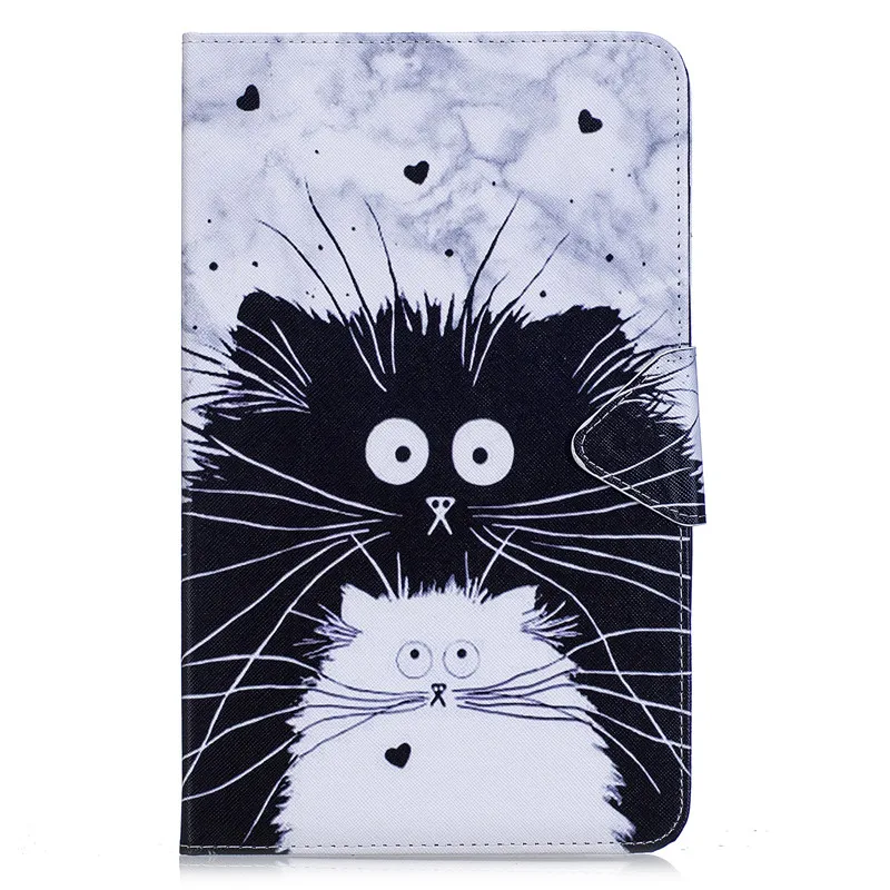 Кожаный чехол Wekays для samsung Tab A6 10,1 T580 с мультяшным котом для samsung Galaxy Tab A 6 10,1 T585 T580 SM-T585 чехол s