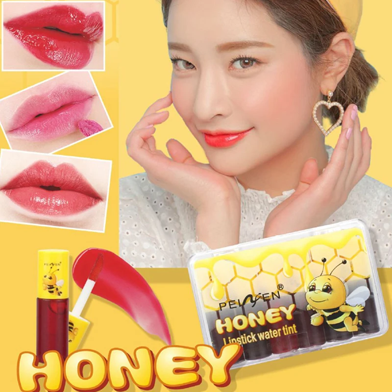 Новая губная помада 6 шт. блеск для губ пчелиная водостойкая глянцевого цвета