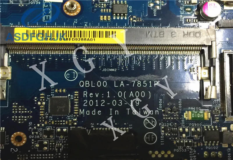 Материнская плата для ноутбука DELL XPS 15 L521X материнская QBL00 LA 7851P CN 0K7TWH K7TWH SR0MR i7 3612QM