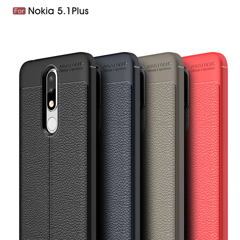 Чехол для телефона Nokia 5 1 Plus роскошный Противоскользящий мягкий силиконовый