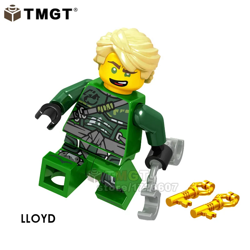 Фиолетовый Один фильм Nya Jay Zane и Kai Wu Lord Garmadon Snike с оружием строительные блоки игрушки для детей - Цвет: Фиолетовый