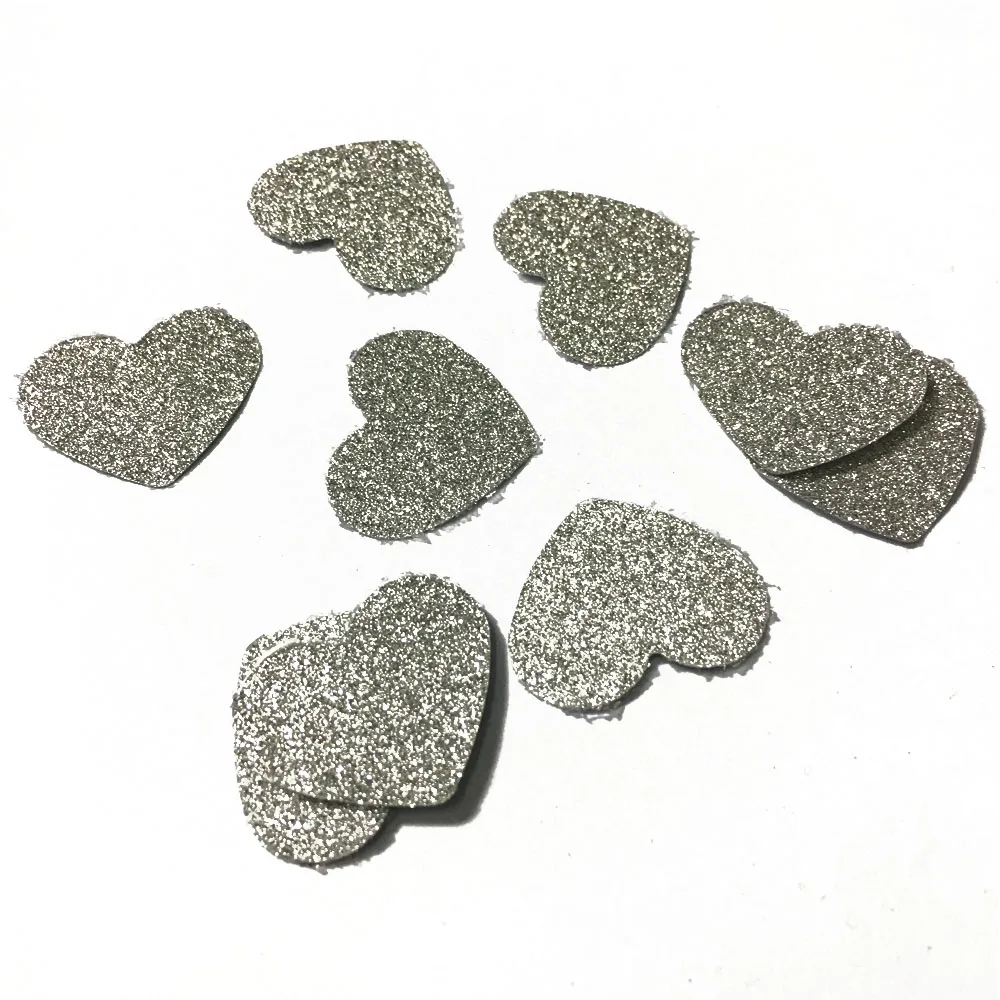 100 шт. Клей Золото Блеск Сердце Конфетти Бумаги Сердца Свадьба Таблица Разброса