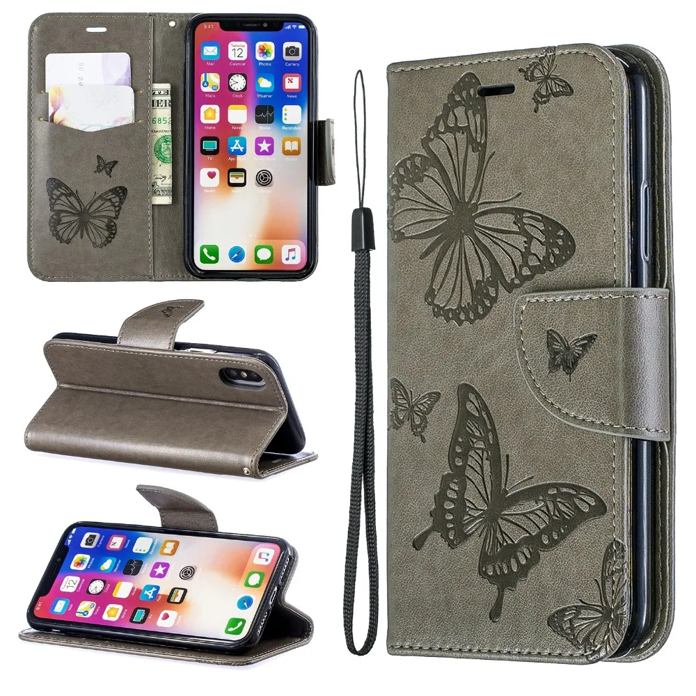 Чехол-бумажник с откидной крышкой для iPhone 6 7 8 Plus чехол из искусственной кожи