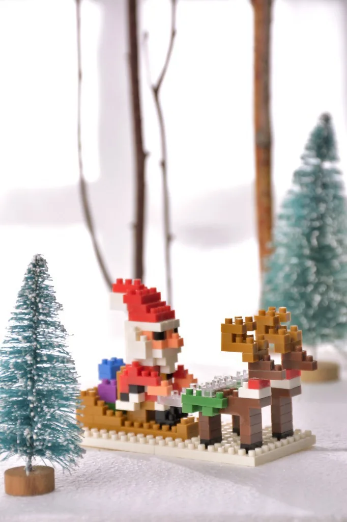 Строительные блоки Legoings Санта Клаус Снеговик DIY креативные кирпичи обучающая