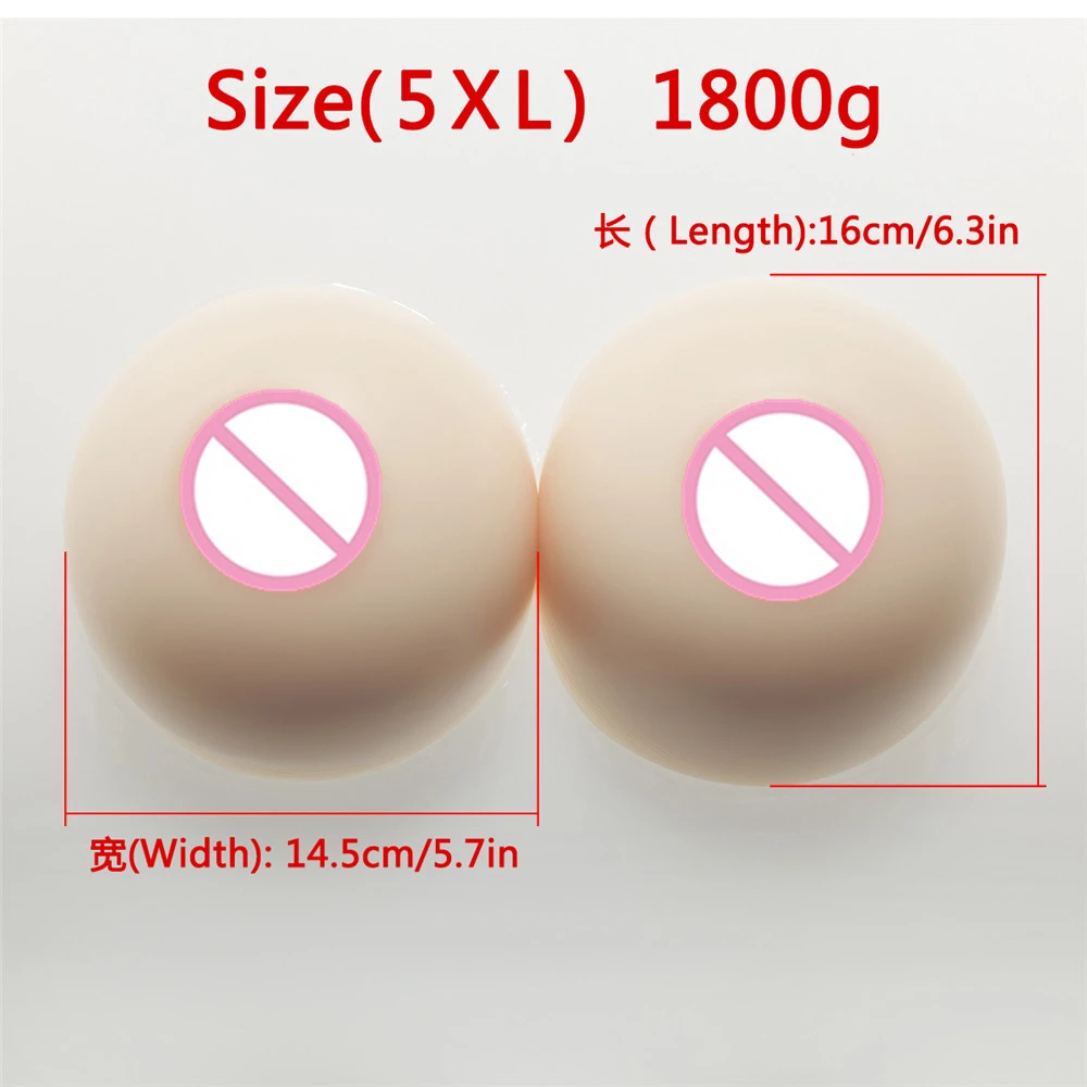 

Female Body Breast Form 1800g/Pair White Crossdress Boobs Silicone Drag Queen Crossdress Cosplay Shemale False Boobs Enhancer