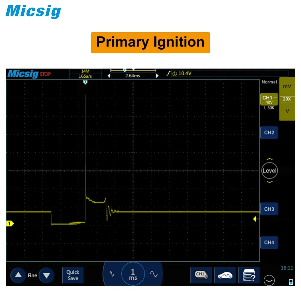 Micsig автомобильный портативный осциллограф зажигания автоматический осциллограф 100 МГц 4CH 2CH новое поступление