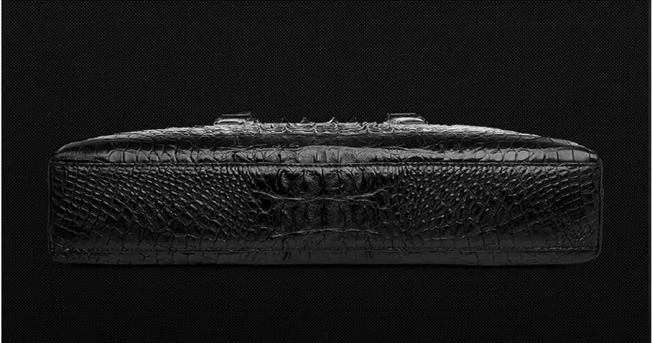 100% натуральная крокодиловая кожа мужской портфель из натуральной кожи черный