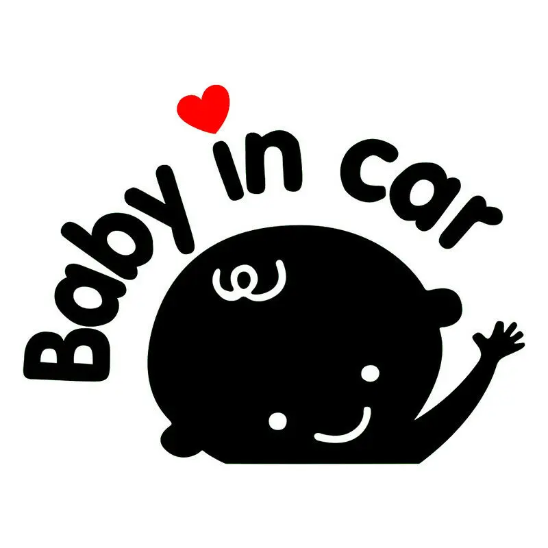 

Автомобильная виниловая наклейка «Малыш в машине», машущий малыш на борту, предупреждающий знак безопасности