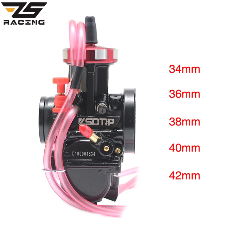 Карбюратор ZS Racing универсальный карбюратор PWK черный 34/36/38/40/42 ZSDTRP двигатель 2T/4T