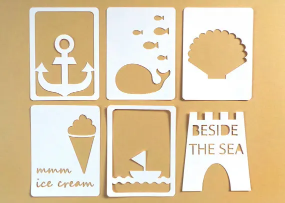 Морские улыбки Подарочные бирки океан свадьба желание дерево подвесная бирка