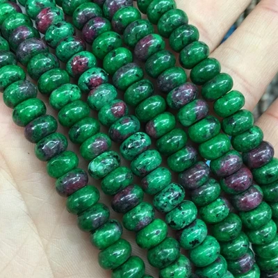 Модные разноцветные каменные бусины Rondelle колесо 8 мм круглый Abacus DIY серьги для изготовления ювелирных изделий Howlite Кристалл Опал оникс и т. Д - Цвет: dyed red spot