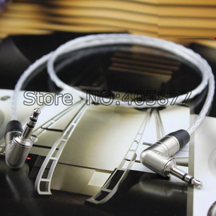 Высококачественный посеребренный стереокабель для наушников Прямоугольный