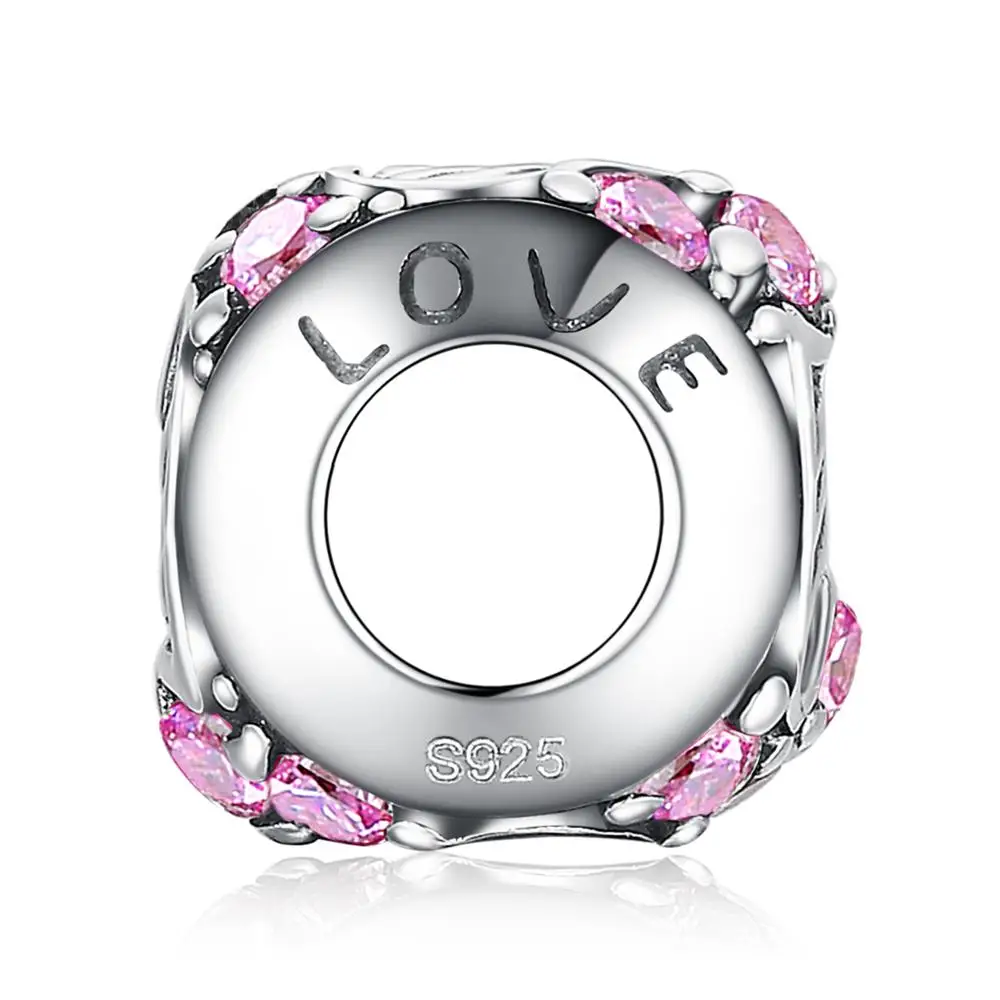 JewelryPalace Романтическая любовь 0.3ct Искусственный розовый сапфир 925 пробы Подвески-талисманы в виде серебряного сердца для Для женщин/мамы/дочери Новая горячая распродажа