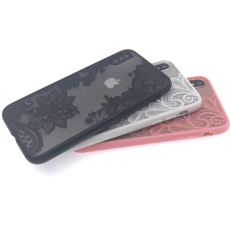 WOTP сексуальный ретро кружевной цветок телефон чехол для iPhone 7 6 6s 5 5S SE X 8 Plus Мандала