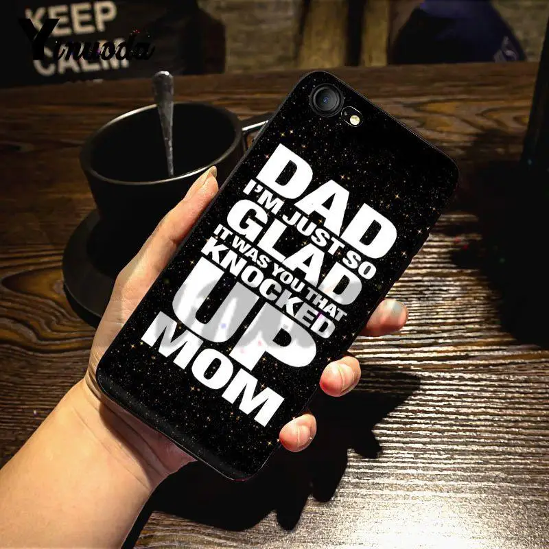 Yinuoda I love my best dad and Mom разноцветный сотовый Чехол для телефона для iPhone X 6 7 6s 7plus 8 8Plus XS XR 5C SE11 11pro 11promax - Цвет: 8