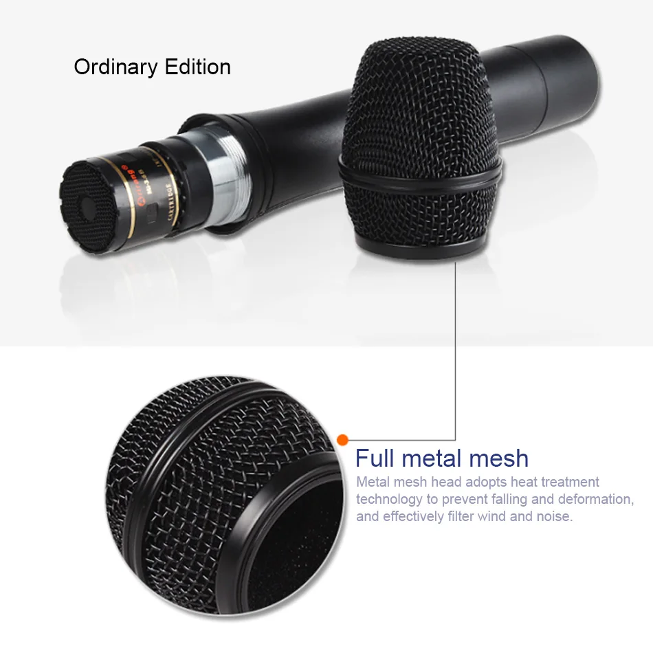 KEXU двойной карманный УКВ беспроводные микрофоны динамический + ЖК-приемник