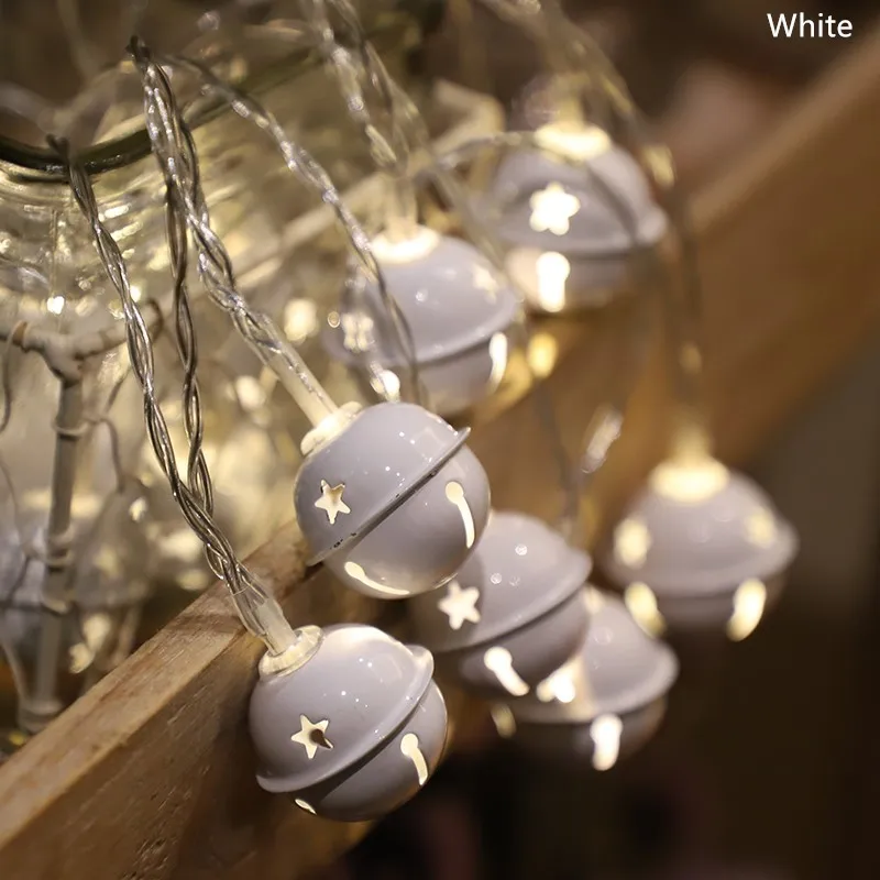 Новинка 2019 сказочные световые гирлянды Jingle bell светодиодные розовые и белые