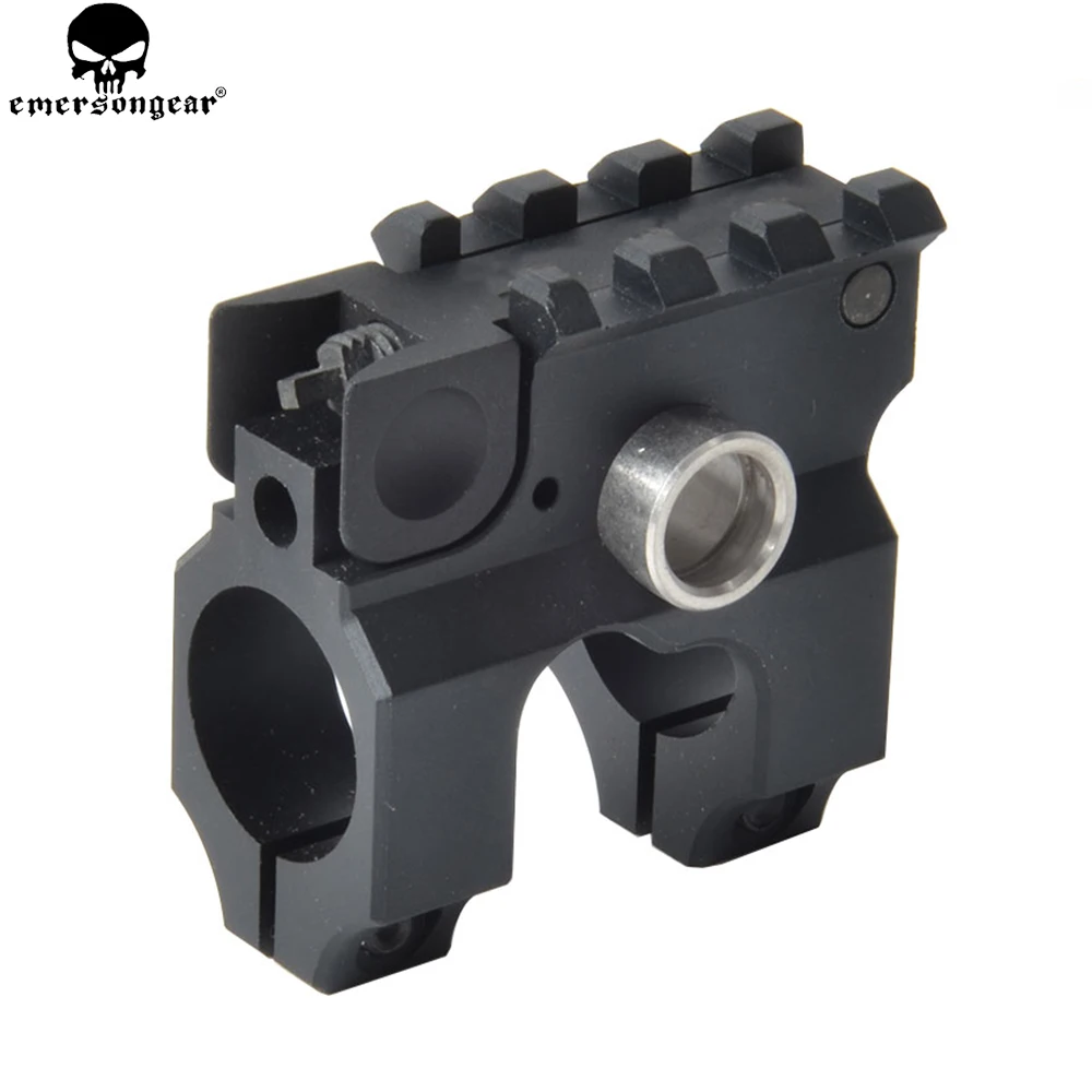 EMERSONGEAR Тактический зажим-на газовый блок со складным фронтальным прицелом CNC алюминиевый обработанный Утюг для M4/M16 страйкбол AEG аксессуары