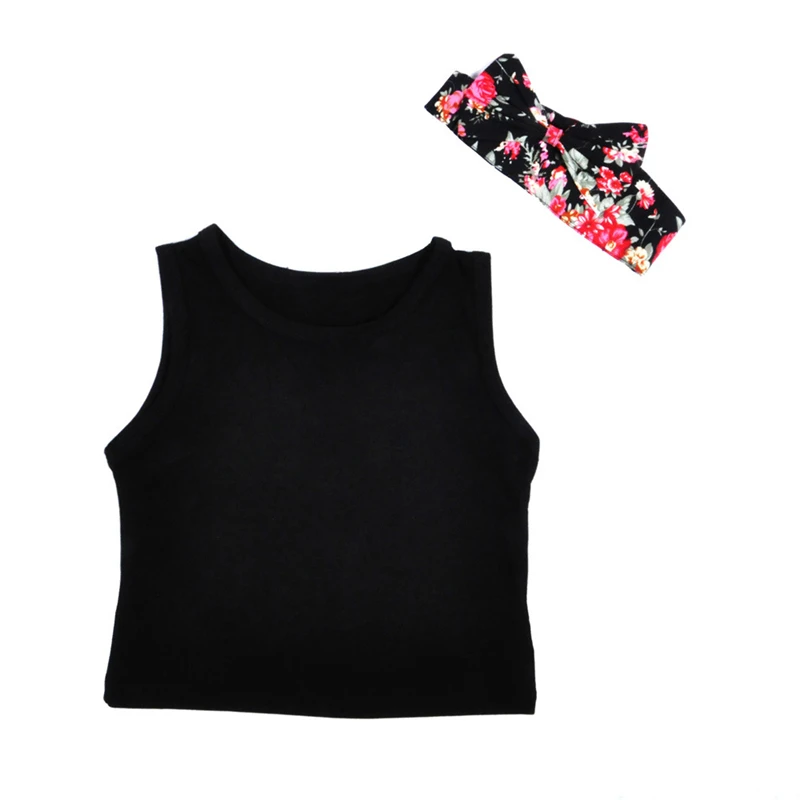 Летний стиль модная одежда для девочек цветочный Повседневное костюм дети