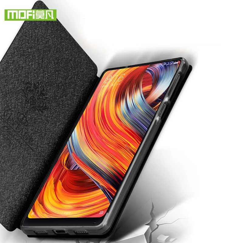 Для Xiaomi Mi Mix 2S Чехол Mix2S Твердый чехол силиконовый Флип кожаный MOFi оригинальный