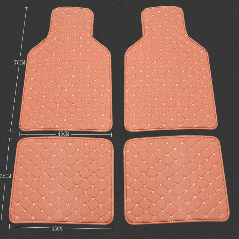 Универсальные автомобильные коврики кожаные водонепроницаемые черные бежевые