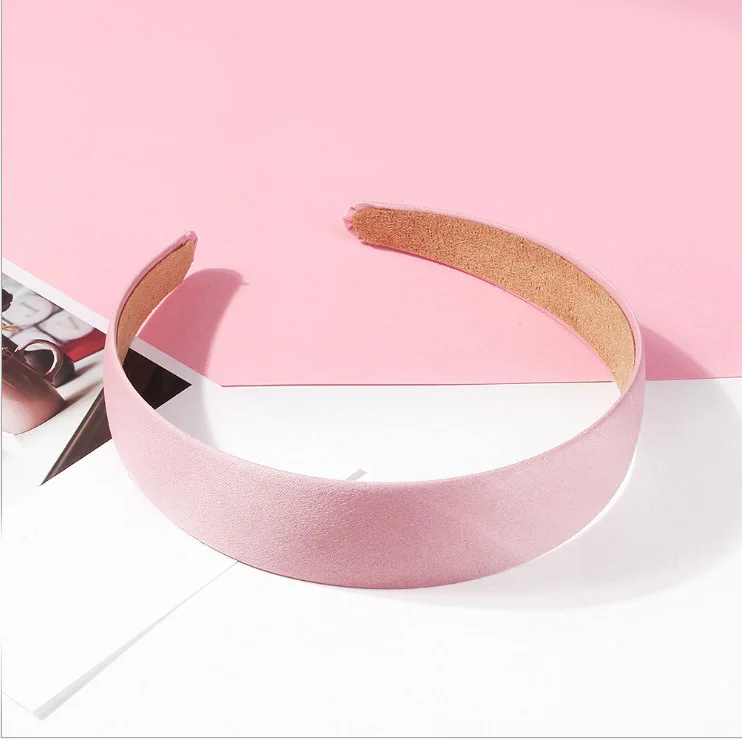 Розовый Black Headbands for Women Bezel Hair Accessories Girls Cover Hairband Female Korean Style Fashion Headwear VERVAE - Цвет: Розовый