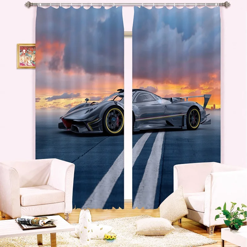 Роскошные автомобили 3D живопись затемненные шторы для офиса постельные