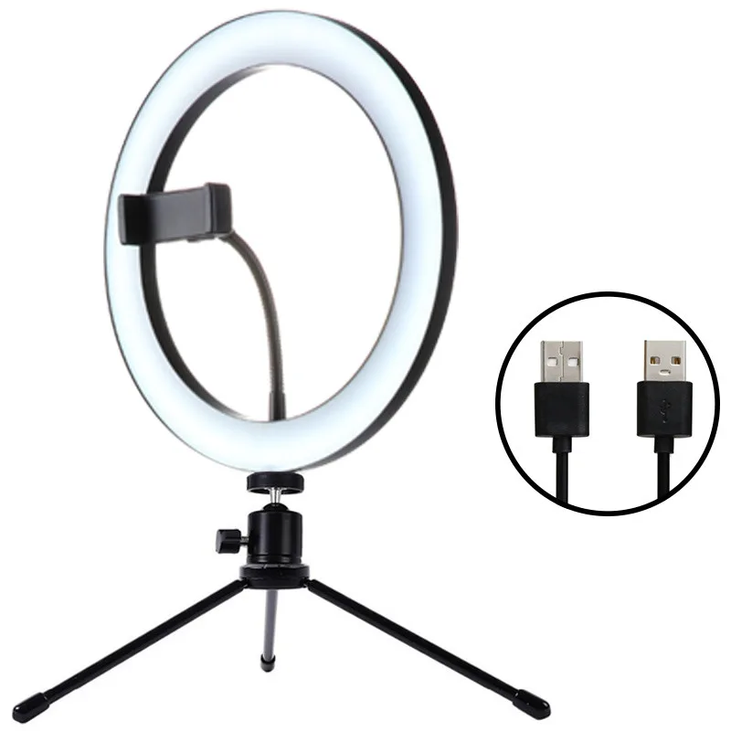 Tycipy 26 см кольцевой свет LED фотография селфи фото камера Студия держатель телефона