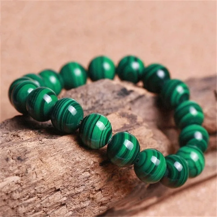 Браслет женский из натурального малахита изысканное Ювелирное Украшение с