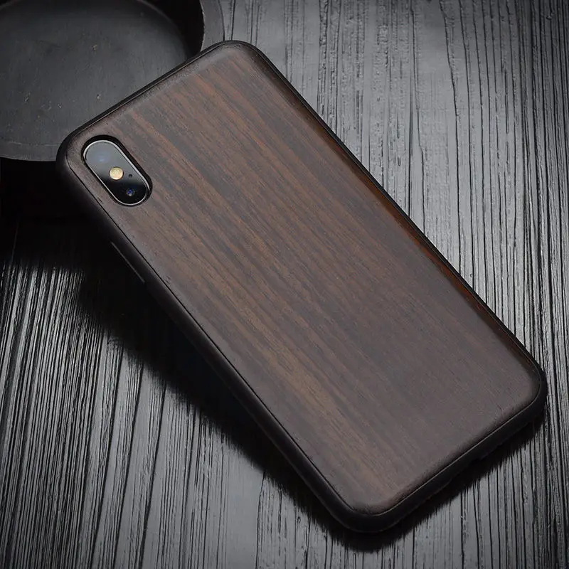 Новинка, чехол для iPhone X, черное дерево, чехол для iPhone X, iPhone 10, резной ТПУ бампер, деревянный защитный чехол 5,8" - Цвет: as picture