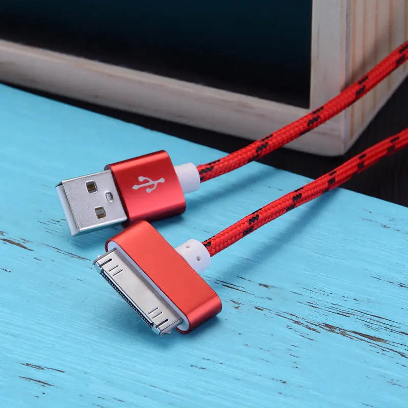Red For IOS ROMICHW USB кабель для быстрой зарядки для iphone 4 4s 3g S 3g iPad 1 2 3 iPod Nano itouch 30 Pin зарядный адаптер зарядное устройство - Цвет: Red For IOS