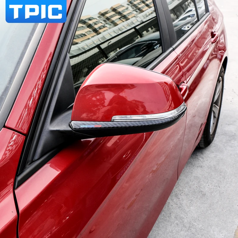 TPIC углеродного волокна Зеркало заднего вида анти три защитные полоски для BMW F30 F34